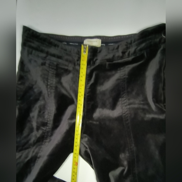 Anthropologie Essential Slim Stylish Black Velvet Velour Pants, 6 - Picture 9 of 10